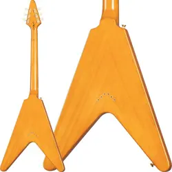 EPIPHONE INSPIRED BY GIBSON  1958 KORINA FLYING V (AGED NATURAL WHITE PICKGUARD)