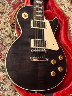 GIBSON NEW EXCLUSIVE MODEL LES PAUL STANDARD '50S FIGURED TOP TRANSLUCENT BLACK
