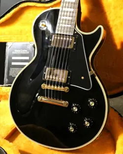 GIBSON CUSTOM SHOP 1968 LES PAUL CUSTOM EBONY GLOSS #502858 4.17KG #GG3MR
