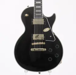 EPIPHONE INSPIRED BY GIBSON LES PAUL CUSTOM EBONY USED ELECTRIC GUITAR  2024