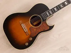1951 GIBSON CF-100E X-BRACED CUTAWAY VINTAGE ACOUSTIC ELECTRIC GUITAR W/ CASE
