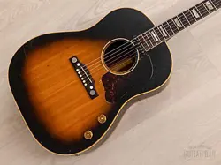 1955 GIBSON J-160E VINTAGE ACOUSTIC ELECTRIC GUITAR SOLID TOP/BACK W/ P-90, CASE