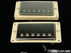 USA GIBSON LES PAUL STANDARD 50S BURST BUCKER 1 & 2, PICKUP SET / NICKEL!