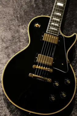 GIBSON CUSTOM SHOP 1968 LES PAUL CUSTOM REISSUE EBONY GLOSS #502738 #GG41M
