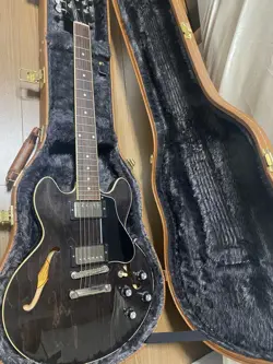 GIBSON ES-339 TRANS EBONY SEMI-HOLLOW ELECTRIC GUITAR W/HARD CASE USED PRODUCT