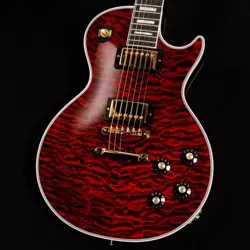 GIBSON CUSTOM SHOP 1968 LES PAUL CUSTOM 5A QUILT GLOSS RED TIGER S N:408888