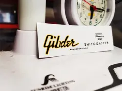 2PCS GIBDER GIBSON FENDER ELECTRIC GUITAR UV TRANSFER HEADSTOCK DECALS STICKER