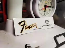 2PCS FENSON FENDER GIBSON ELECTRIC GUITAR UV TRANSFER HEADSTOCK DECALS STICKERS