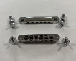 2011 GIBSON LES PAUL STUDIO TUNE-O-MATIC BRIDGE STOPBAR TAILPIECE CHROME W/ HW