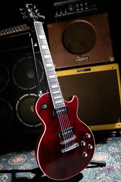 GIBSON LES PAUL CLASSIC PLAYER PLUS WINE RED VINTAGE ELECTRIC GUITAR W/GIG BAG