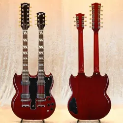 GIBSON EDS-1275 DOUBLE NECK CHERRY MADE IN USA 2008 SOLID BODY ELECTRIC GUITAR