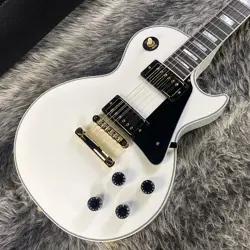 GIBSON CUSTOM SHOP LES PAUL CUSTOM /EBONY ALPINE WHITE #GGCKP