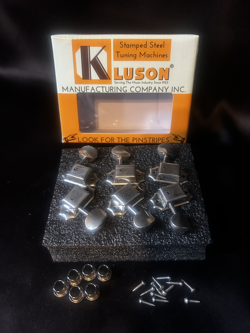 KLUSON DELUXE DOUBLE RING/LINE NICKEL GIBSON TUNERS KD-3P-NM GUITAR