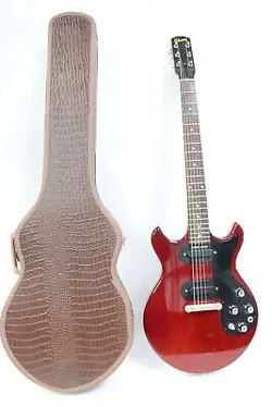 1965 GIBSON MELODY MAKER CHERRY RED W/ALLIGATOR CASE 5.6 LBS