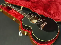 GIBSON ELVIS SJ-200 EBONY 2024 ACOUSTIC GUITAR W/ORIGINAL HARD CASE