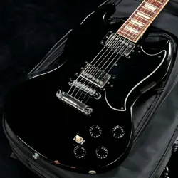 GIBSON 1990 SG STANDARD EBONY SIDE JACK MODEL