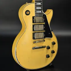 GIBSON ML 1957 LES PAUL CUSTOM 3PU HEAVY AGED HEAVY ANTIQUE WHITE STINGER 741133