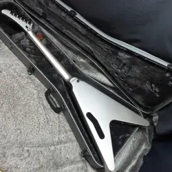 GIBSON DAVE MUSTAINE FLYING V EXP SILVER METALLIC NO.DG360