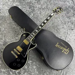 GIBSON CUSTOM SHOP BLACK LES PAUL EBONY FINGERBOARD 4.43KG MADE IN 2010 SAFE DEL