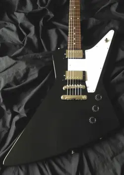 EPIPHONE INSPIRED BY GIBSON EXPLORER EBONY USED 2021 MAHOGANY BODY W/SOFT CASE