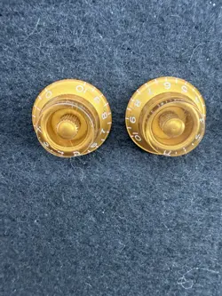 GIBSON LES PAUL GOLD GUITAR KNOBS PACK OF 2