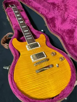 GIBSON STANDARD DOUBLE CUTAWAY PLUS TRANS AMBER 2001 GUITAR NECK REPAIR