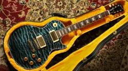 GIBSON CUSTOM SHOP LES PAUL CUSTOM 7A QUILT NORTHERN LIGHTS GLOSS GOLD HARDWARE