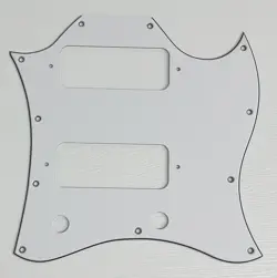 PICKGUARD COMPATIBLE FOR FIT GIBSON SG FULL FACE P90 STYLE GUITAR 3 PLY WHITE