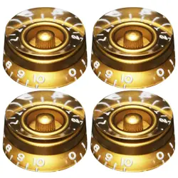 (4) GOLD VINTAGE EMBOSSED SPEED KNOBS FITS CTS SPLIT SHAFT POTS FOR GIBSON USA