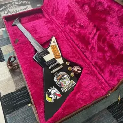 GIBSON EXPLORER '76 REISSUE EBONY 2002 ELECTRIC GUITAR FROM JAPAN