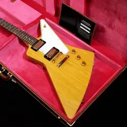GIBSON CS / 1958 KORINA EXPLORER REISSUE VOS WHITE PICKGUARD NATURAL S/N: 841137
