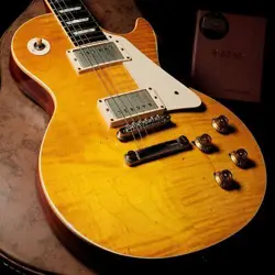 USED GIBSON CC #15 GREGMARTIN 1958 LESPAUL STANDARD DOUBLE DIRTY LEMON AGED 2013