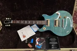 GIBSON CUSTOM SHOP TAK MATSUMOTO DC STANDARD FLAME TOP AQUA BLUE 1ST 2012 *VG382