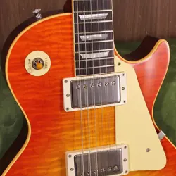 GIBSON CUSTOM SHOP USED 1960 LES PAUL STANDARD REISSUE VOS TANGERINE BURST SN. 0