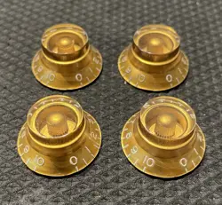 GIBSON CUSTOM SHOP VINTAGE GOLD TOP HAT KNOBS R7-R0 LES PAUL EMBOSSED