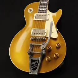 GIBSON CS  ML 1957 LES PAUL STANDARD BIGSBY HEAVY AGED GOLD TOP DARK BACK 7 4833