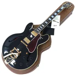 ELECTRIC GUITAR GIBSON MEMPHIS ES-355 WITH BIGSBY VOS EBONY BLACK 2015 MADE