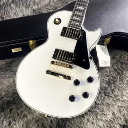 GIBSON CUSTOM SHOP LES PAUL W/EBONY FINGERBOARD ALPINE WHITE