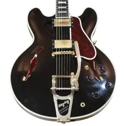 GIBSON CUSTOM SHOP 2015 ES-355 BIGSBY EBONY MEMPHIS FACTORY W/HARD CASE