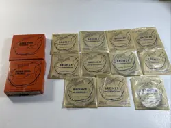 GIBSON STEEL STRING MONA GUITAR STRINGS & 2 BOXES 1950'S NEVER USED LOT OF 11