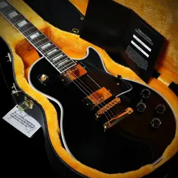 GIBSON CUSTOM SHOP LES PAUL CUSTOM EBONY FINGERBOARD GLOSS EBONY W/HARD CASE