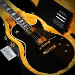 GIBSON CUSTOM SHOP 1968 LES PAUL CUSTOM REISSUE GLOSS EBONY #GGA0N