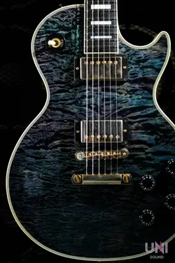 GIBSON CUSTOM SHOP LES PAUL CUSTOM QUILTED MAPLE WITH TV WHITE BACK 2018