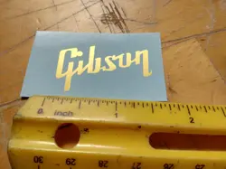 GIBSON ELECTRIC GUITAR, PREMIUM WATERSLIDE DECAL, METALLIC GOLD INK