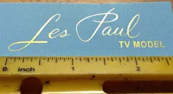 GIBSON LES PAUL TV MODEL GUITAR PREMIUM WATERSLIDE DECAL METALLIC GOLD INK