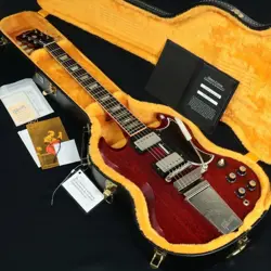 GIBSON USA CUSTOM SHOP 1964 SG STANDARD REISSUE W/MAESTRO VIBROLA CHERRY RED VOS