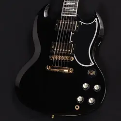 GIBSON CUSTOM SHOP SG CUSTOM 2-PICKUP W/EBONY GLOSS EBONY S/N:CS500896 #GGD3W