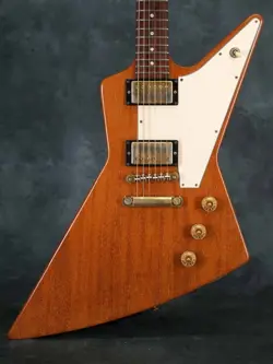 GIBSON LIMITED EDITION EXPLORER 76 NATURAL GOLD HARDWARE 2000 ELECTRIC GUITAR