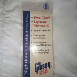 GIBSON NIGHTHAWK CUSTOM HAND TAG