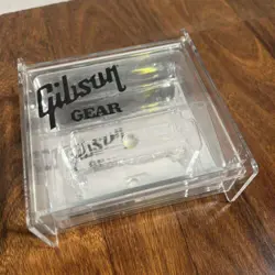 ORIGINAL GIBSON CLEAR PLASTIC DISPLAY PICKUP BOX OEM